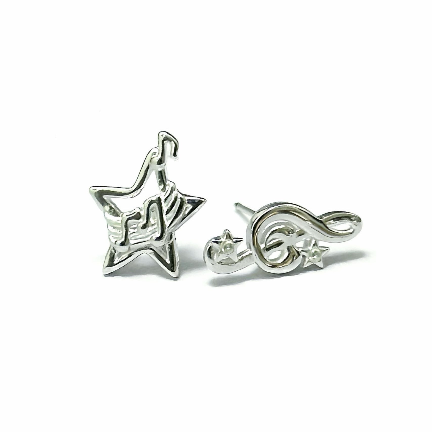Berrivien Asymmetrical Musician Stud Earrings